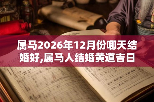 属马2026年12月份哪天结婚好,属马人结婚黄道吉日查询