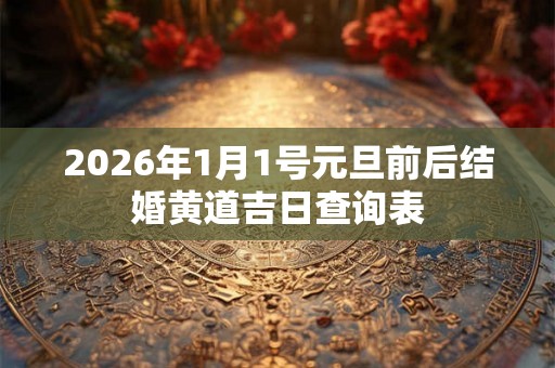 2026年1月1号元旦前后结婚黄道吉日查询表 2026年1月1号元旦前后结婚黄道吉日查询表