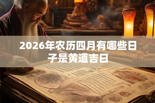 2026年农历四月有哪些日子是黄道吉日 2026年农历四月有哪些日子是黄道吉日