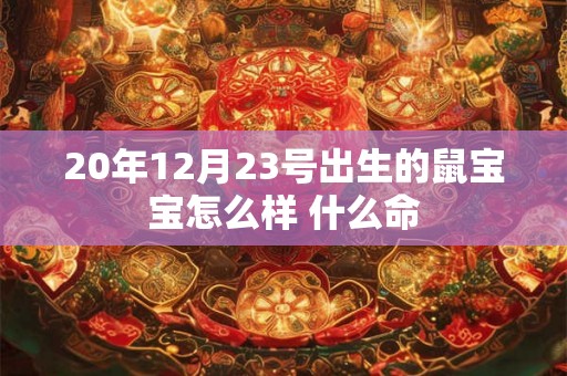 20年12月23号出生的鼠宝宝怎么样 什么命