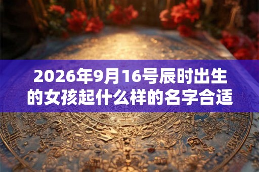 2026年9月16号辰时出生的女孩起什么样的名字合适,五行属什么 2026年9月16号辰时出生的女孩起什么样的名字合适,五行属什么