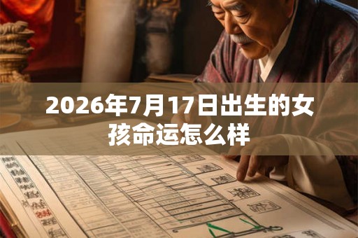 2026年7月17日出生的女孩命运怎么样