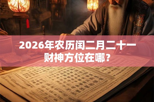 2026年农历闰二月二十一财神方位在哪? 2026年农历闰二月二十一财神方位在哪?