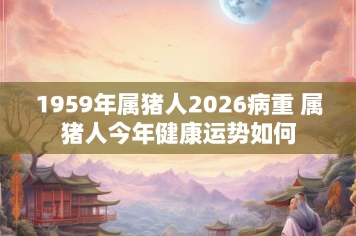 1959年属猪人2026病重 属猪人今年健康运势如何 1959年属猪人2026病重 属猪人今年健康运势如何