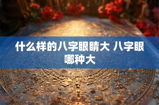什么样的八字眼睛大 八字眼哪种大