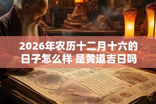 2026年农历十二月十六的日子怎么样 是黄道吉日吗 2026年农历十二月十六的日子怎么样 是黄道吉日吗