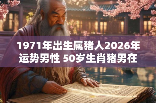 1971年出生属猪人2026年运势男性 50岁生肖猪男在2026年运气如何