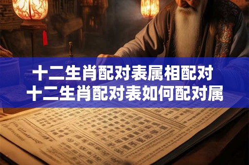 十二生肖配对表属相配对 十二生肖配对表如何配对属相