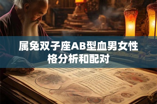 属兔双子座AB型血男女性格分析和配对