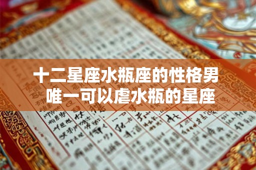 十二星座水瓶座的性格男  唯一可以虐水瓶的星座