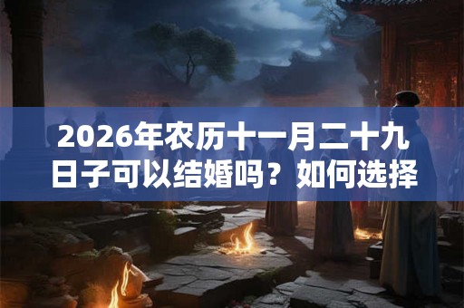 2026年农历十一月二十九日子可以结婚吗？如何选择吉日？