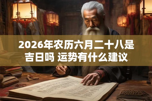 2026年农历六月二十八是吉日吗 运势有什么建议