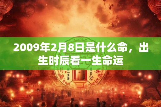 2009年2月8日是什么命，出生时辰看一生命运