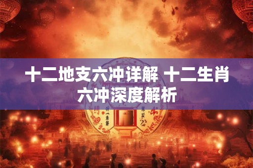 十二地支六冲详解 十二生肖六冲深度解析