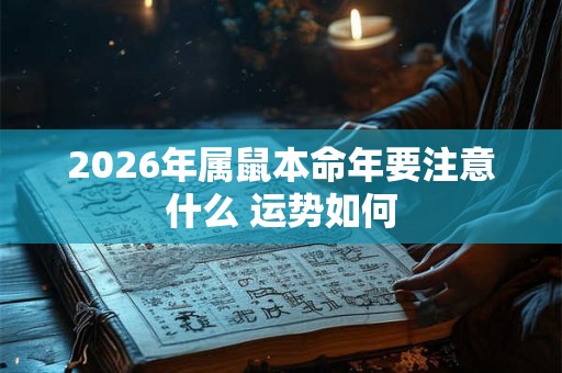 2026年属鼠本命年要注意什么 运势如何