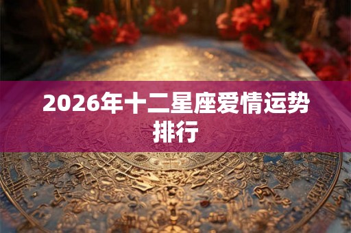 2026年十二星座爱情运势排行