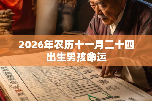 2026年农历十一月二十四出生男孩命运 2026年农历十一月二十四出生男孩命运