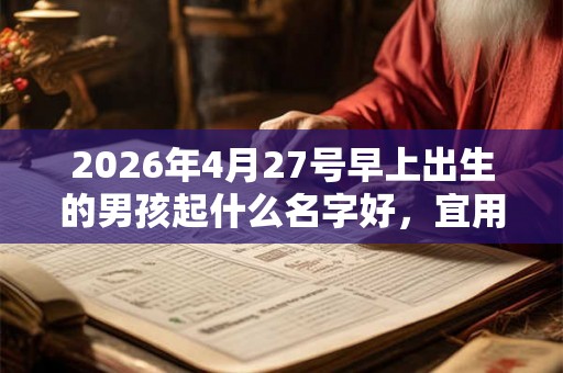 2026年4月27号早上出生的男孩起什么名字好，宜用哪些名字呢？