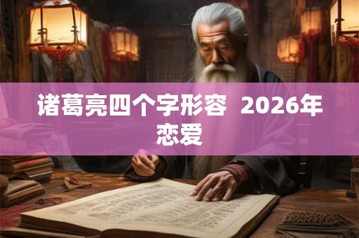 诸葛亮四个字形容  2026年恋爱