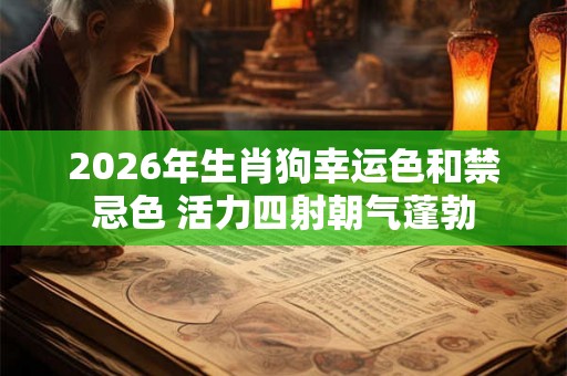 2026年生肖狗幸运色和禁忌色 活力四射朝气蓬勃