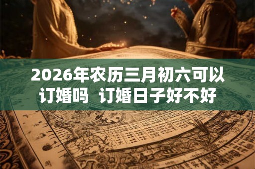 2026年农历三月初六可以订婚吗  订婚日子好不好