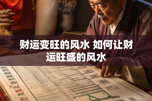 财运变旺的风水 如何让财运旺盛的风水
