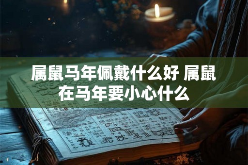 属鼠马年佩戴什么好 属鼠在马年要小心什么