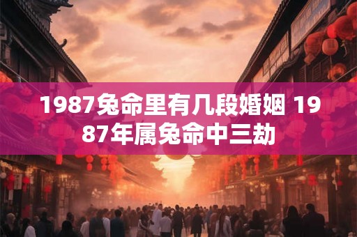 1987兔命里有几段婚姻 1987年属兔命中三劫
