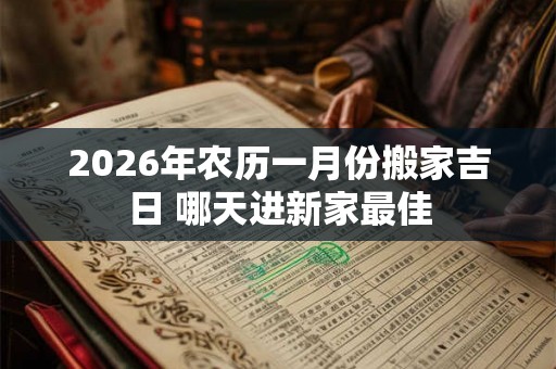 2026年农历一月份搬家吉日 哪天进新家最佳