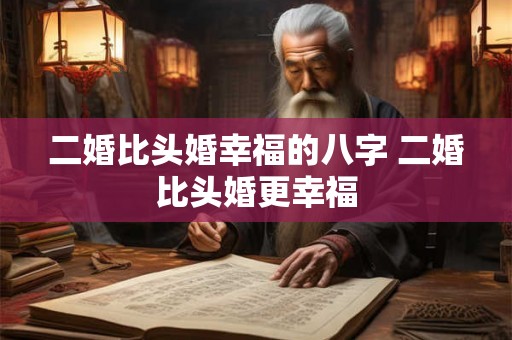 二婚比头婚幸福的八字 二婚比头婚更幸福