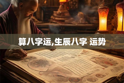 算八字运,生辰八字 运势