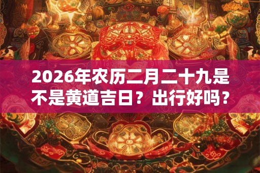 2026年农历二月二十九是不是黄道吉日?出行好吗? 2026年农历二月二十九是不是黄道吉日?出行好吗?