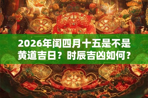 2026年闰四月十五是不是黄道吉日?时辰吉凶如何? 2026年闰四月十五是不是黄道吉日?时辰吉凶如何?