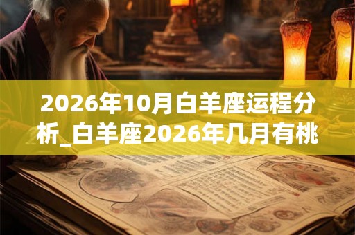2026年10月白羊座运程分析_白羊座2026年几月有桃花
