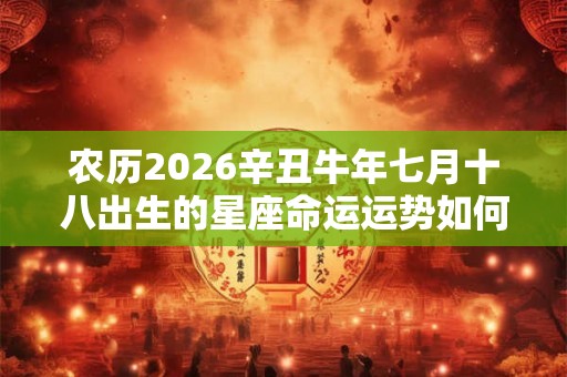 农历2026辛丑牛年七月十八出生的星座命运运势如何