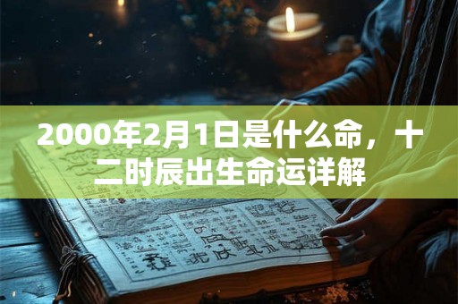 2000年2月1日是什么命，十二时辰出生命运详解