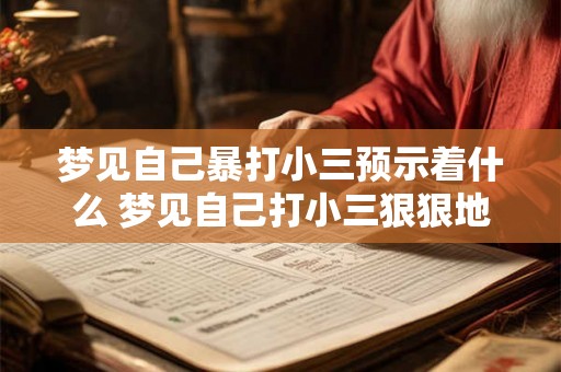 梦见自己暴打小三预示着什么 梦见自己打小三狠狠地这是什么预示呢