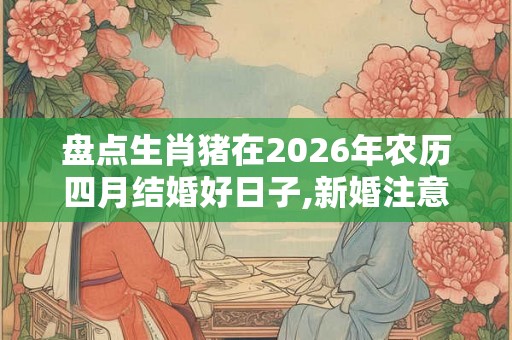 盘点生肖猪在2026年农历四月结婚好日子,新婚注意事项
