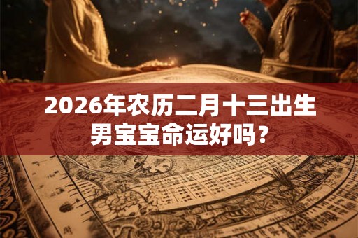 2026年农历二月十三出生男宝宝命运好吗？