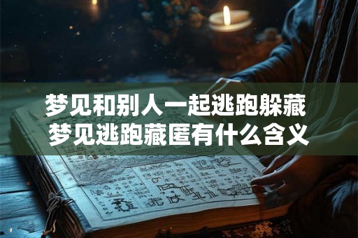 梦见和别人一起逃跑躲藏 梦见逃跑藏匿有什么含义