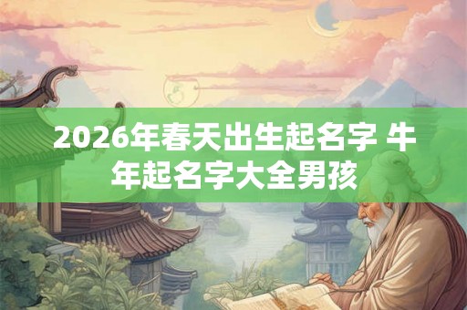 2026年春天出生起名字 牛年起名字大全男孩