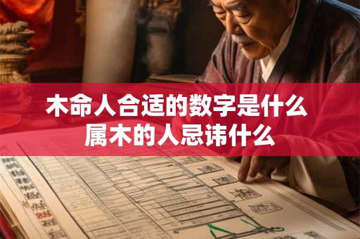 木命人合适的数字是什么 属木的人忌讳什么