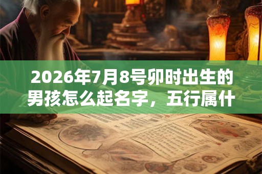 2026年7月8号卯时出生的男孩怎么起名字，五行属什么