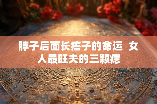 脖子后面长痦子的命运  女人最旺夫的三颗痣