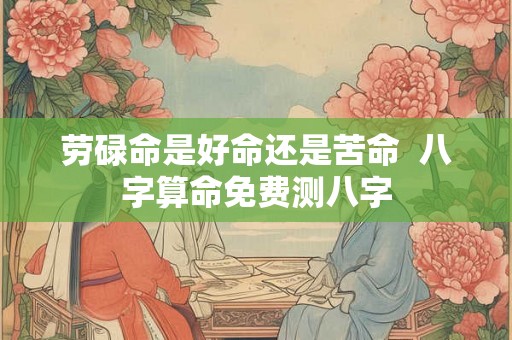 劳碌命是好命还是苦命  八字算命免费测八字