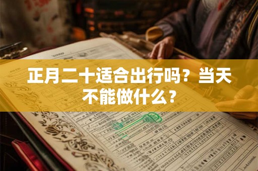 正月二十适合出行吗？当天不能做什么？