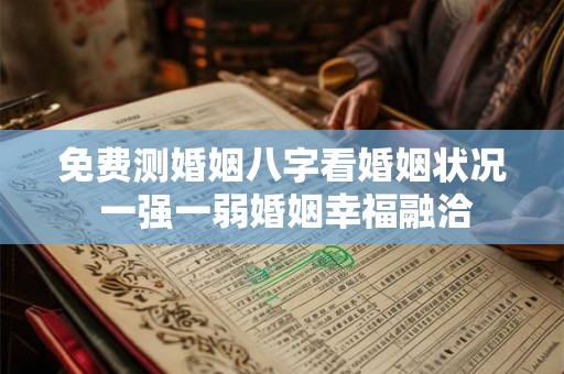 免费测婚姻八字看婚姻状况 一强一弱婚姻幸福融洽