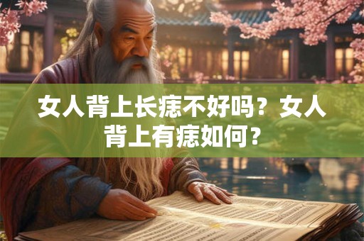 女人背上长痣不好吗？女人背上有痣如何？
