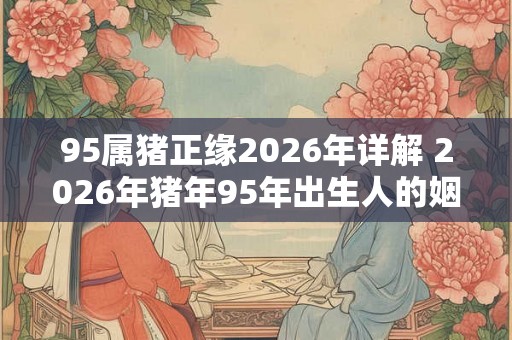 95属猪正缘2026年详解 2026年猪年95年出生人的姻缘怎样
