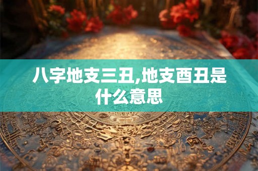 八字地支三丑,地支酉丑是什么意思